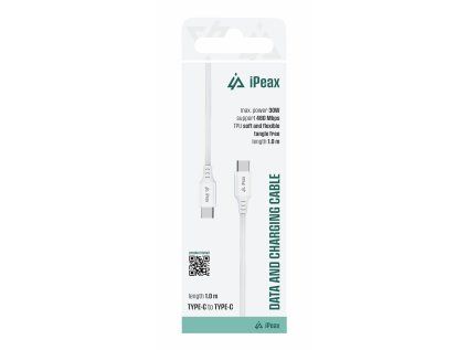 ipeax tpu kabel usb c usb c 1 m usb 2 0 bily ien566770