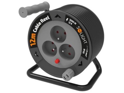 solight prodluzovaci privod na bubnu 12m 3 zasuvky cerny kabel 3x 1 5mm2 ien564532