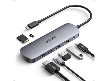 dokovaci stanice 7v1 anker nano 100w 2xusb c 2xusb 1xhdmi sd microsd slot seda ien567947