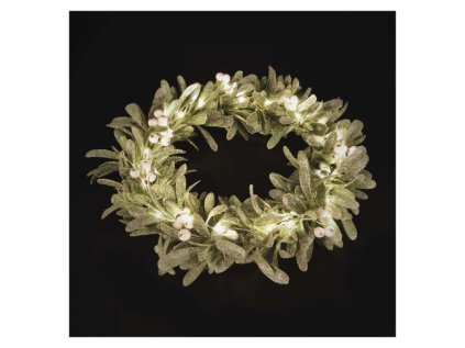 led dekorace venec jmeli 3x aa tepla bila casovac ien566893