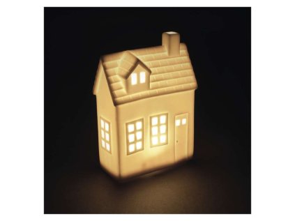 led keramicky domecek 18 cm 1x cr2032 vnitrni tepla bila casovac ien566889