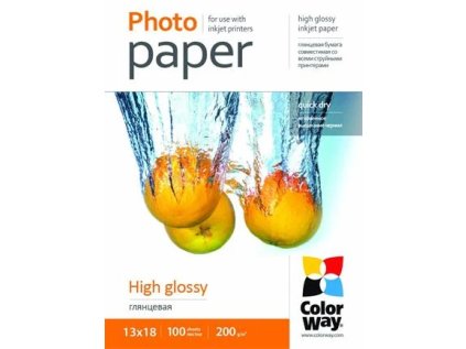 colorway fotopapir high glossy 200g m2 13x18 100 ks ien247799