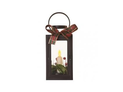 led dekorace vanocni lucerna se svickou cerna 20 cm 3x aaa vnitrni vintage ig449661