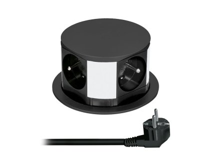 solight prodluzovaci privod 4 zasuvky cerny 1 5m vysuvny blok zasuvek kruhovy tvar ien473410