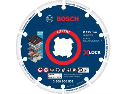 bosch diamantovy rezaci kotouc expert diamond metal wheel x lock 125 22 23 mm 2 608 900 533 ien568308