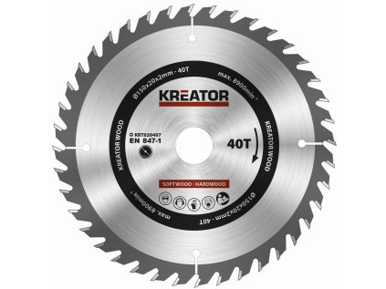 kreator krt020407 pilovy kotouc na drevo 150mm 40t ien273537