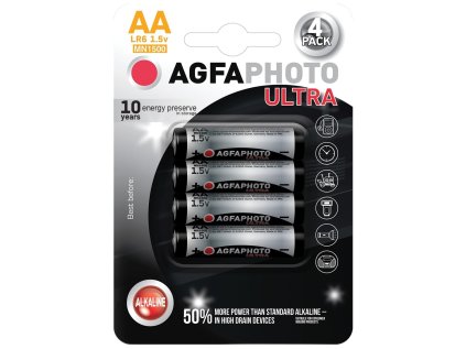 agfaphoto ultra alkalicka baterie lr06 aa 4ks ien527602