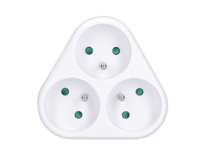 solight rozbocka 3x 10a trojuhelnik bila ien474284