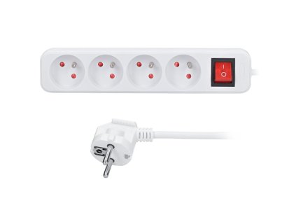 solight prodluzovaci privod 4 zasuvky bily vypinac 1 5m ien473405