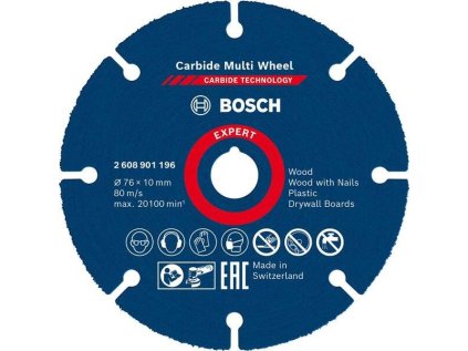 bosch viceucelovy rezny kotouc expert carbide multi wheel 76 mm 10 mm 2 608 901 196 ien568330