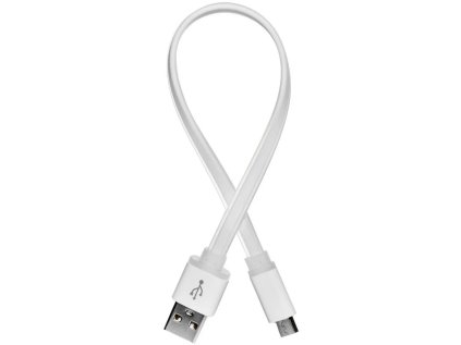 colorway usb microusb kabel 25cm plochy bila ien344590