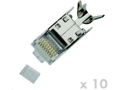 konektor 8p8c rj 45 stp cat7 6a drat 10ks ien373876