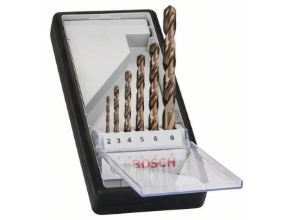 bosch 6dilna sada spiralovych vrtaku do kovu robust line hss co 2 8 mm 2 607 019 924 ien501139