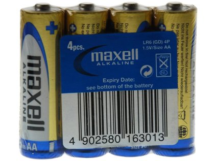 maxell lr6 4s aa alkalicka baterie aa r6 shrink 4 ks ien256799