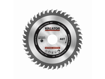 kreator krt020436 pilovy kotouc na drevo 235mm 40t ien495102