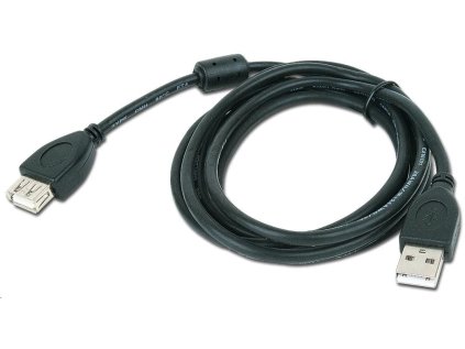 gembird kabel usb 2 0 a a prodluzovaci 1 8m premium cerny ferit ien534439