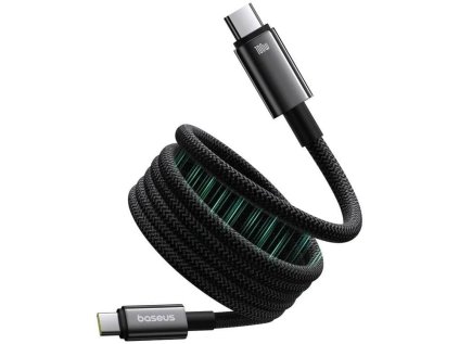 datovy magneticky kabel baseus tungsten gold usb c usb c 1m 100w cerny ien531908