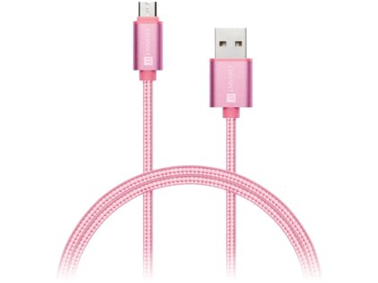 connect it wirez premium metallic micro usb datovy kabel ruzovo zlaty 1 m ien248331