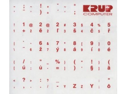 premiumcord ceska prelepka na klavesnici cervena ien384897