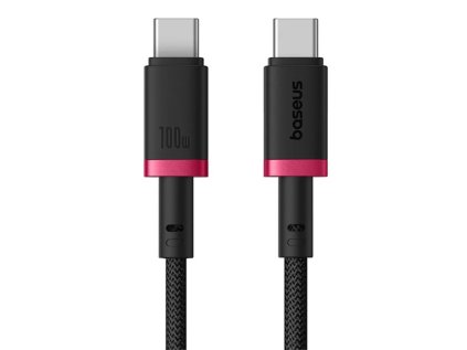 rychlonabijeci kabel baseus dura usb c usb c 1m 100w cerveno cerny ien539879