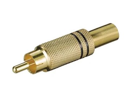 konektor cinch m zlaceny cerny pruh ien210718