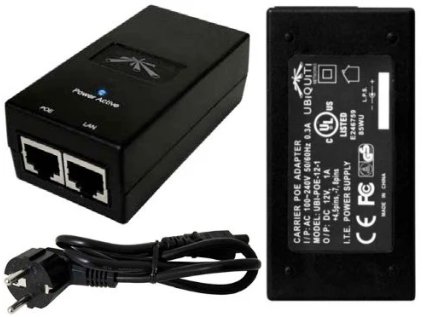 ubiquiti poe 15 15v 0 8a napajeci zdroj s integrovanym poe injektorem ien89048