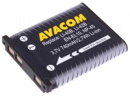 avacom olympus li 40b li 42b fujifilm np 45 nikon en el10 li ion 3 7v 740mah 2 7wh ien131412