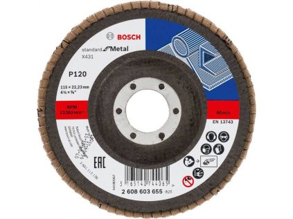 bosch lamelovy brusny kotouc x431 standard for metal 2 608 603 655 ien568392