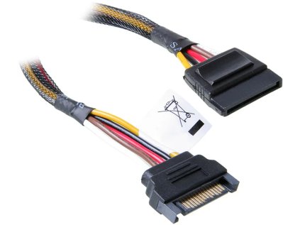 akasa kabel sata napajeci prodluzovaci 30cm ien196098