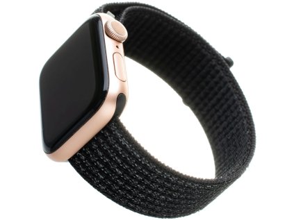 nylonovy reminek fixed nylon strap pro apple watch 38 40 41 mm reflexne cerny ien434090