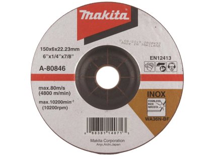 makita a 80846 brusny kotouc 150x6x22 nerez ien412921