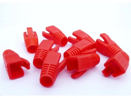 datacom navlek pro plug rj45 cat6a cat7 cerveny 10ks ien373873