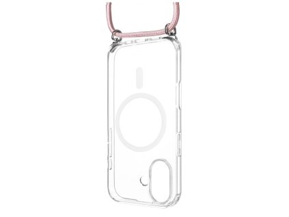 pouzdro fixed magpure neck s ruzovou snurkou na krk pro apple iphone 17 ien562832