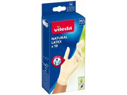 vileda 170982 natural latex rukavice m l 10 ks ien523507