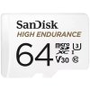 sandisk high endurance microsdxc 64gb 100 mb s uhs i u3 class 10 adapter ien444085