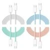 cubenest braided cable usb c 4 pack mixed colors ien528308