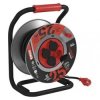 venkovni prodluzovaci kabel na bubnu 25m 4 zas cerny guma neopren 230v 1 5mm2 ig431021