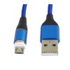 premiumcord magneticky micro usb a usb c nabijeci a datovy kabel 1m modry image1 big ies87231670