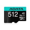 adata premier pro microsdxc 512gb class 10 uhs i u3 100 80mb s sd adapter ien372459