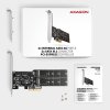 axagon pces sa4m2 pcie radic 2x interni sata 6g port 2x sata m 2 slot asm1164 sp lp obr galerie big ies67104956