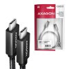axagon bucm32 cm20ab speed kabel usb c usb c 2m usb 20gbps pd 100w 5a 4k hd alu oplet cerny image1 big ies53441313