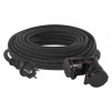venkovni prodluzovaci kabel 20m 2 zasuvky cerny guma 230 v 1 5mm2 obr galerie big ies62856539