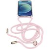 transparentni zadni kryt cellularline neck case s ruzovou snurkou na krk pro apple iphone 12 mini image1 big ies49285743