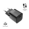 set sitove nabijecky fixed mini s usb c vystupem a usb c usb c kabelu podpora pd 1 metr 20w cerny ien447016