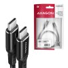 axagon bucm cm15ab hq kabel usb c usb c 1 5m usb 2 0 pd 60w 3a alu oplet cerny obr galerie big ies72888223