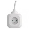 prodluzovaci kabel kostka 1 9m 4 zasuvky bily pvc s usb 1 mm2 ig430419