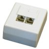 datova zasuvka stp cat5e 2xrj45 na omitku 45st bila ien245116