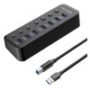 premiumcord usb 3 2 superspeed hub 7 portovy s vypinaci portu ien525163