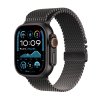 apple watch ultra 2 gps cellular 49mm black titanium case with black titanium milanese loop s mx4w3cs a ien529636