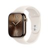 apple watch series 10 gps cellular 42mm gold titanium case with starlight sport band m l mx073qc a ien529675